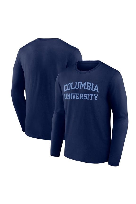 Men's Navy Columbia University Basic Arch Long Sleeve T-Shirt