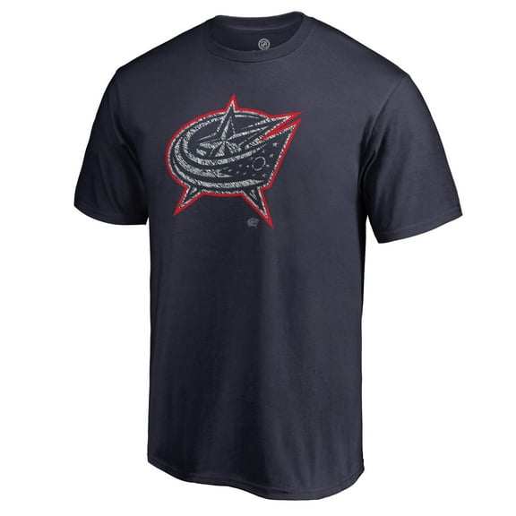 Men's Navy Columbus Blue Jackets Static Logo T-Shirt