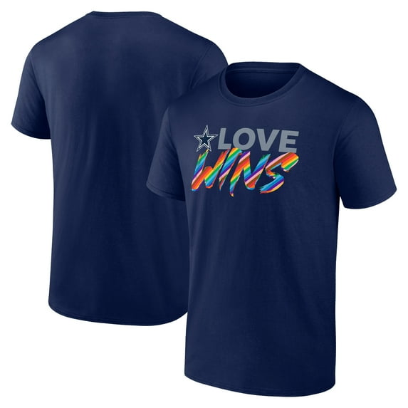 Men's Navy Dallas Cowboys Love Wins T-Shirt