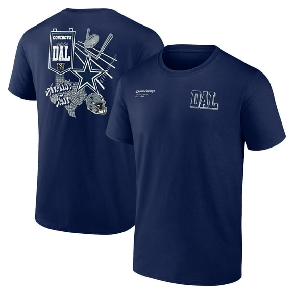 Men's Navy Dallas Cowboys Split Zone T-Shirt