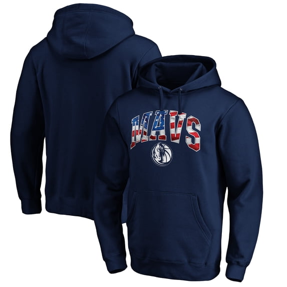 Men's Navy Dallas Mavericks Banner Wave Pullover Hoodie