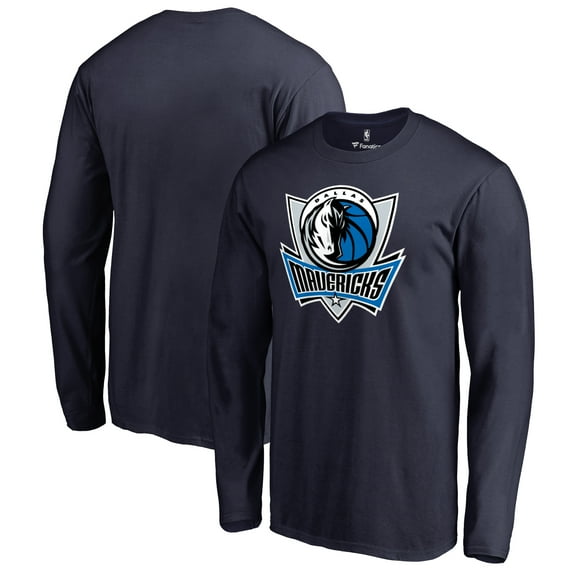 Men's Navy Dallas Mavericks Primary Logo Long Sleeve T-Shirt