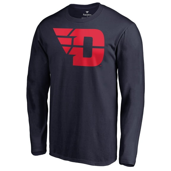 Men's Navy Dayton Flyers Primary Logo Long Sleeve T-Shirt