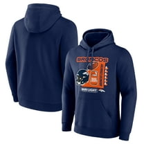 Men's Navy Denver Broncos Bud Light Pullover Hoodie