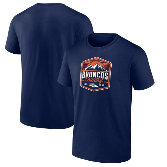 Men's Navy Denver Broncos Open Receiver T-Shirt