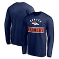 thumbnail image 1 of Men's Navy Denver Broncos Team Arch Knockout Long Sleeve T-Shirt, 1 of 3
