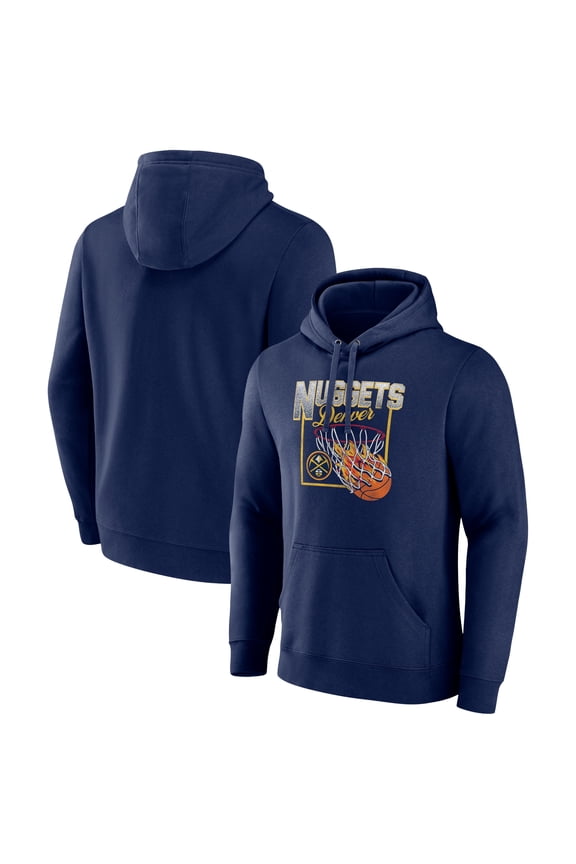 Men's Navy Denver Nuggets Alley Oop Pullover Hoodie
