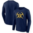 thumbnail image 1 of Men's Navy Denver Nuggets Alternate Logo Long Sleeve T-Shirt, 1 of 3