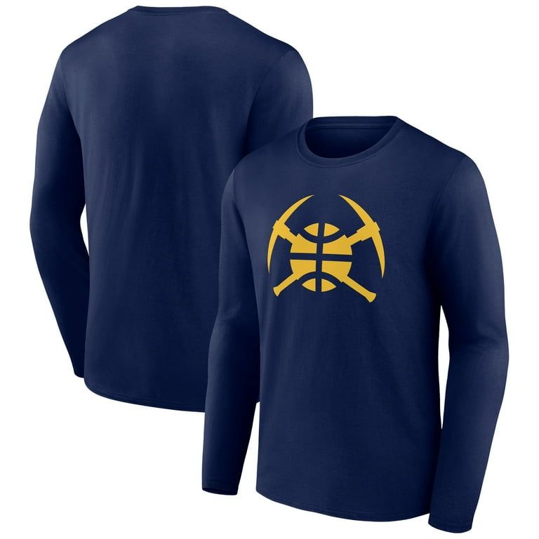 Men's Navy Denver Nuggets Alternate Logo Long Sleeve T-Shirt