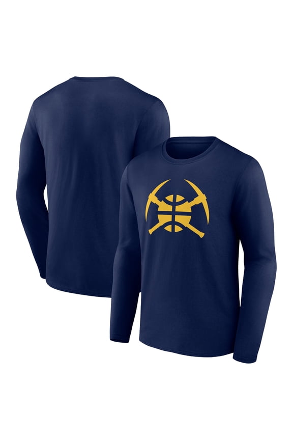 Men's Navy Denver Nuggets Alternate Logo Long Sleeve T-Shirt
