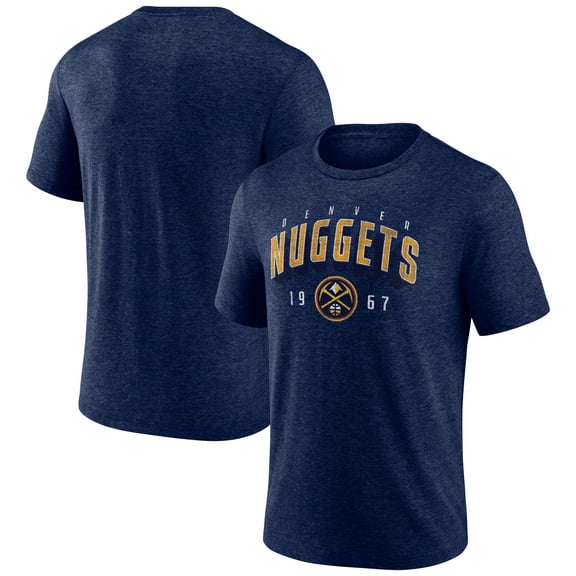 Men's  Navy Denver Nuggets Backboard Tri-Blend T-Shirt