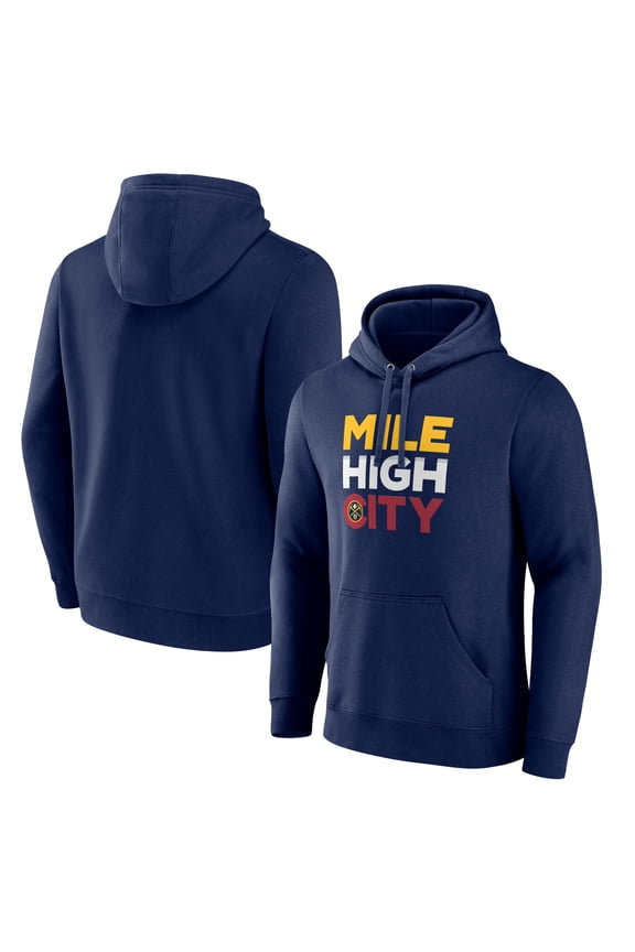 Men's Navy Denver Nuggets Pick & Roll Coverage Pullover Hoodie
