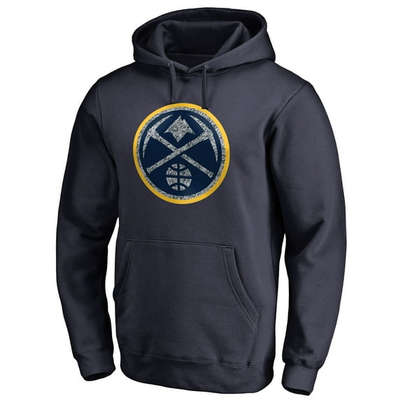 Men's Navy Denver Nuggets Static Logo Pullover Hoodie