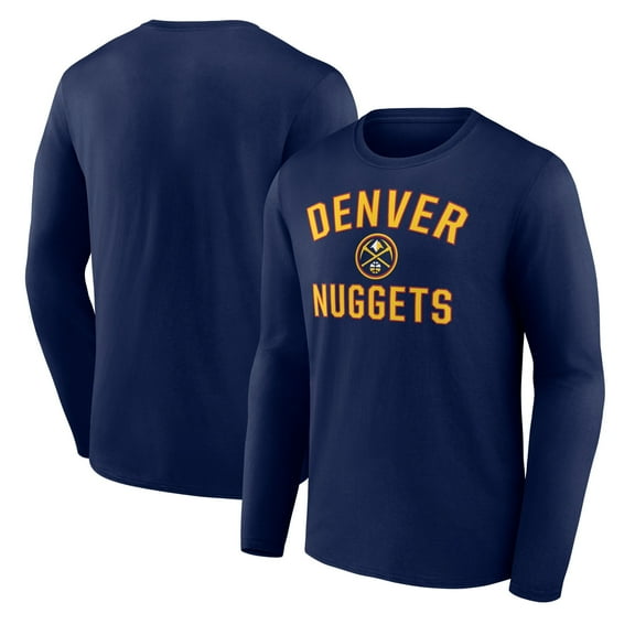 Men's Navy Denver Nuggets Victory Arch Team Long Sleeve T-Shirt