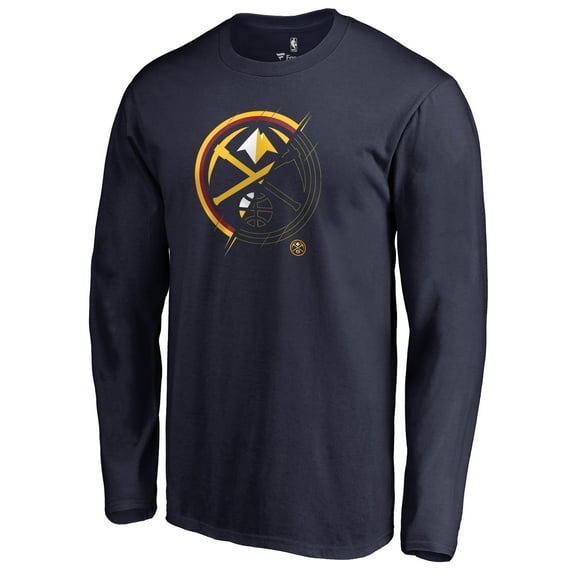 Men's Navy Denver Nuggets X-Ray Long Sleeve T-Shirt