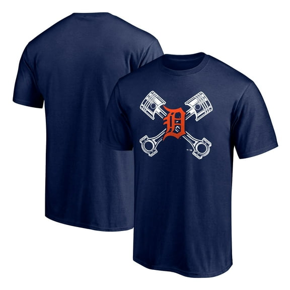 Men's Navy Detroit Tigers Crossed Pistons T-Shirt
