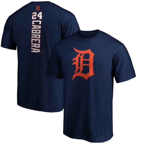 Men's Navy Detroit Tigers Playmaker Name & Number T-Shirt