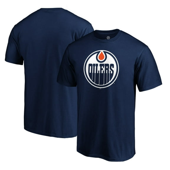 Men's Navy Edmonton Oilers Logo T-Shirt