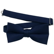 Men’s Navy Formal Satin Pre-Tied Bow Tie in a Variety of Colors by Spencer J’s Signature Satin Collection