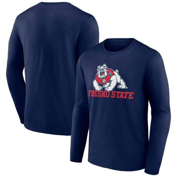 Men's Navy Fresno State Bulldogs Campus Long Sleeve T-Shirt