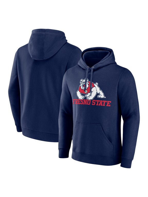Men's Navy Fresno State Bulldogs Campus Pullover Hoodie