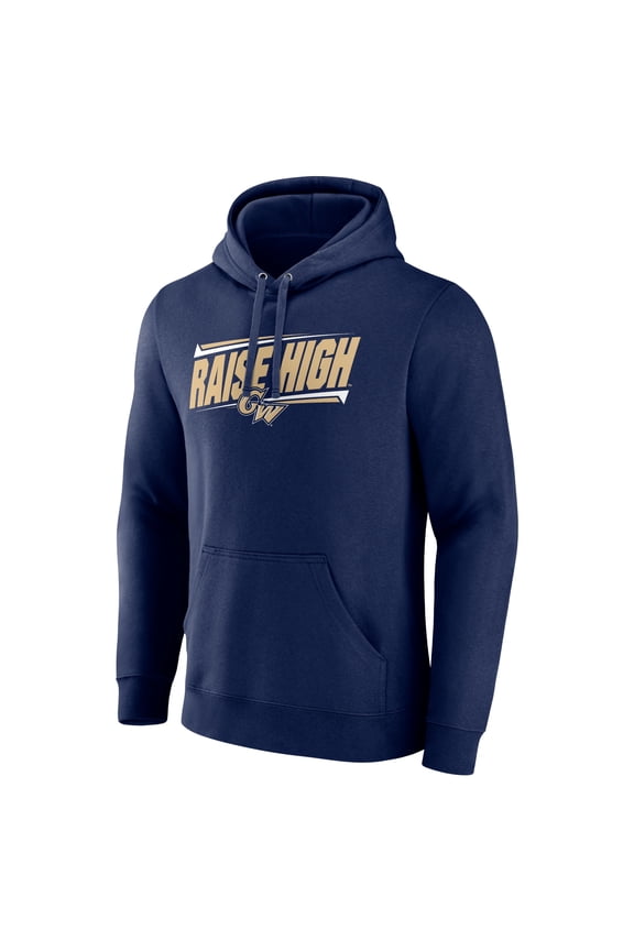 Men's Navy George Washington University Double Bar Pullover Hoodie