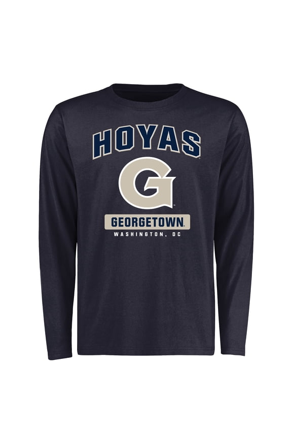 Men's Navy Georgetown Hoyas Campus Icon Long Sleeve T-Shirt
