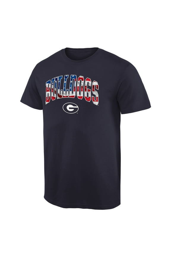 Men's Navy Georgia Bulldogs Banner Arch T-Shirt