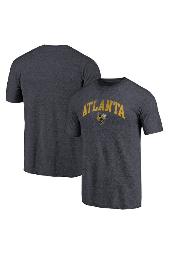 Men's Navy Georgia Tech Yellow Jackets Arched City Tri-Blend T-Shirt