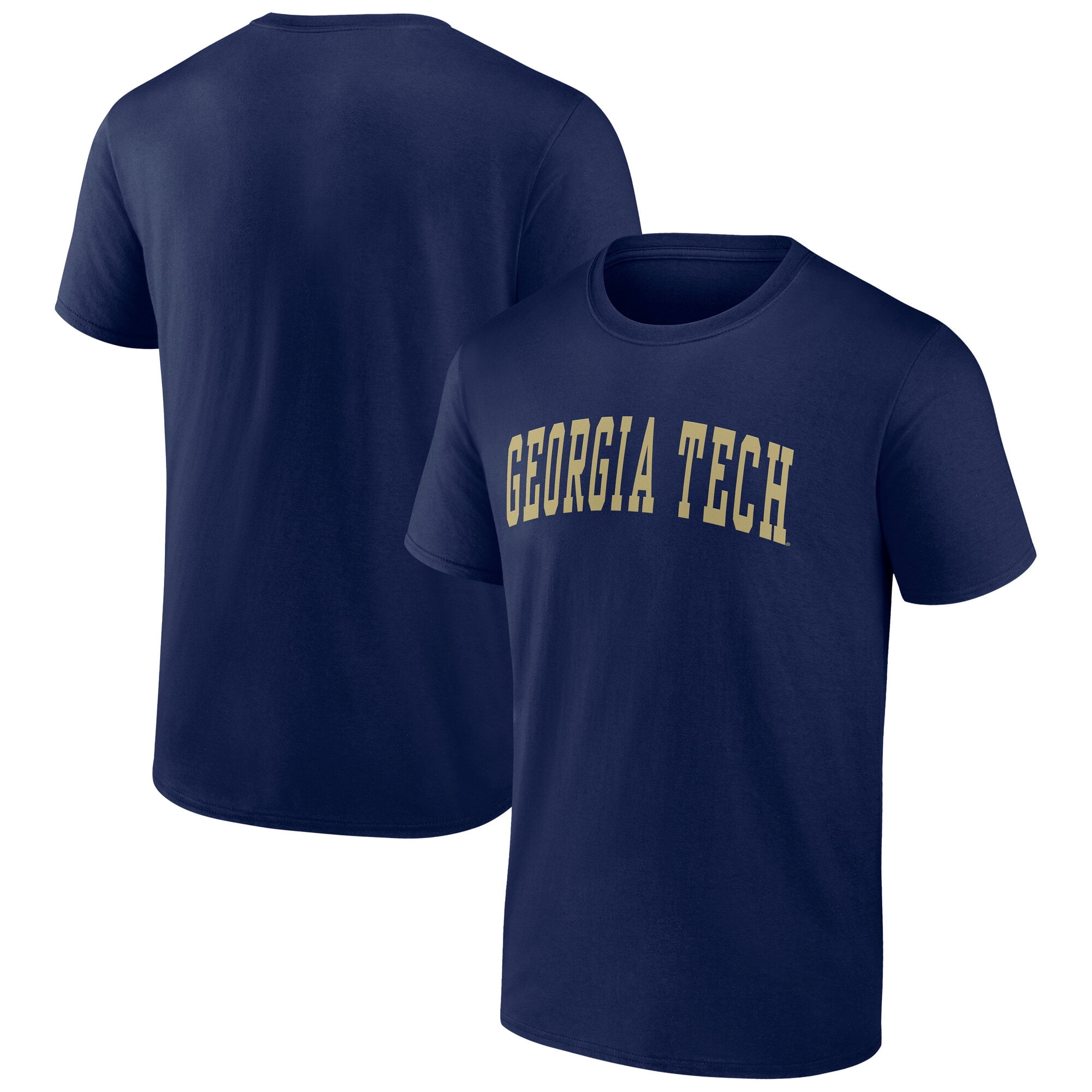 Men's Navy Georgia Tech Yellow Jackets Arched Wordmark T-Shirt