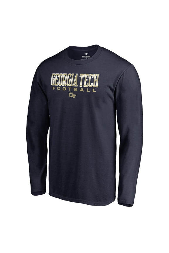 Men's Navy Georgia Tech Yellow Jackets Team Unity Football Long Sleeve T-Shirt