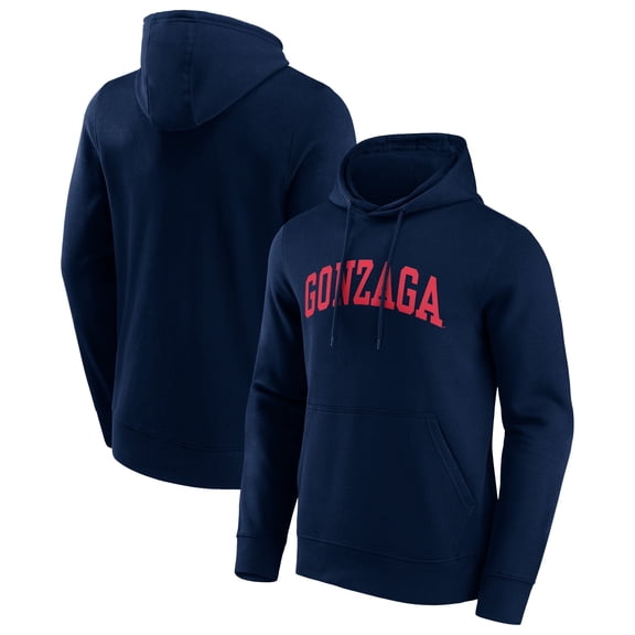 Men's Navy Gonzaga Bulldogs Basic Arch Team Pullover Hoodie