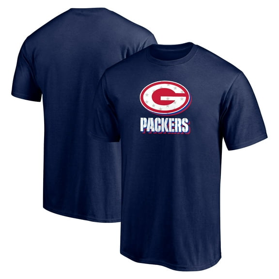 Men's  Navy Green Bay Packers Red White and Team T-Shirt