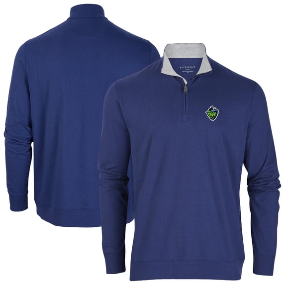 Men's Navy Hillsboro Hops Alumni Quarter-Zip Pullover Top