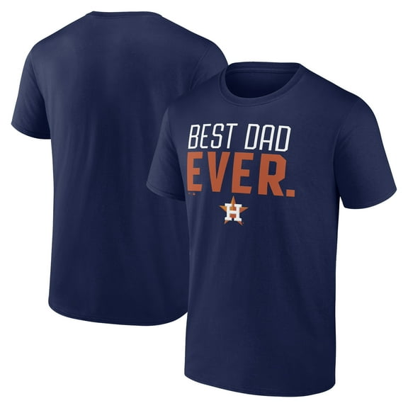 Men's Navy Houston Astros Best Dad Ever T-Shirt