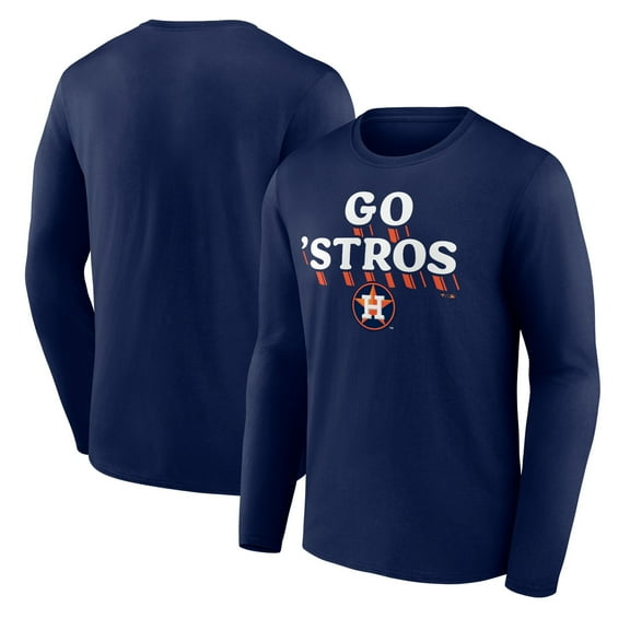 Men's Navy Houston Astros Go Stros Long Sleeve T-Shirt