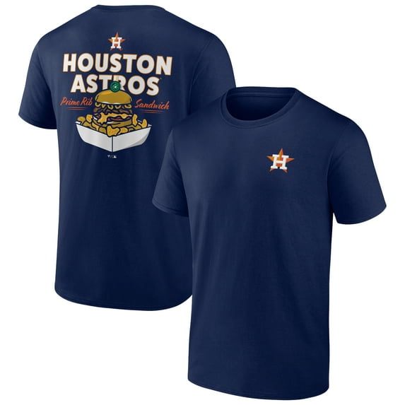 Men's Navy Houston Astros Prime Rib Sandwich T-Shirt