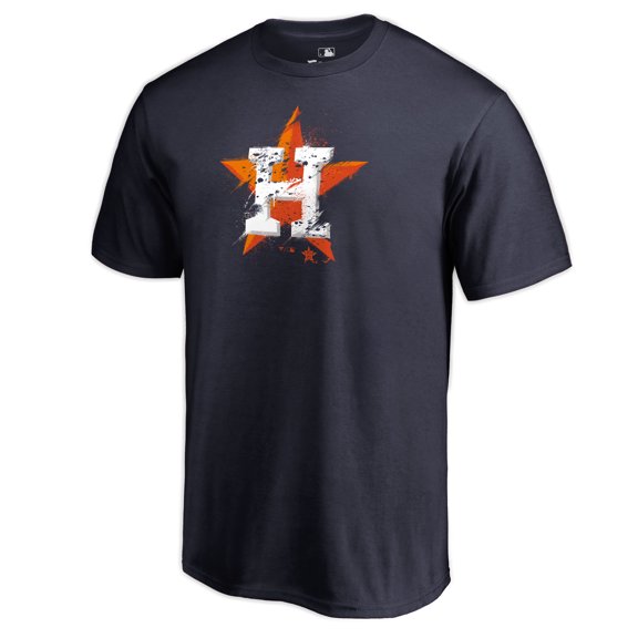 Men's Navy Houston Astros Splatter Logo T-Shirt