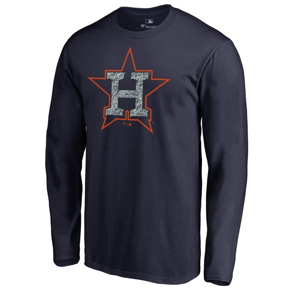 Men's Navy Houston Astros Static Logo Long Sleeve T-Shirt