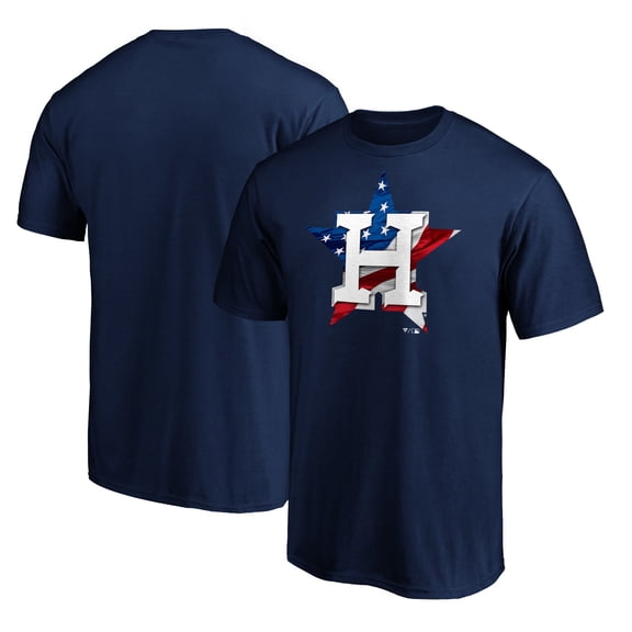 Men's Navy Houston Astros Team Banner Wave T-Shirt