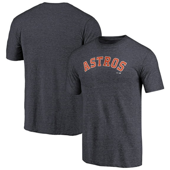 Men's Navy Houston Astros Team Wordmark Tri-Blend T-Shirt