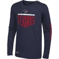 thumbnail image 1 of Men's Navy Houston Texans Impact Long Sleeve T-Shirt, 1 of 1
