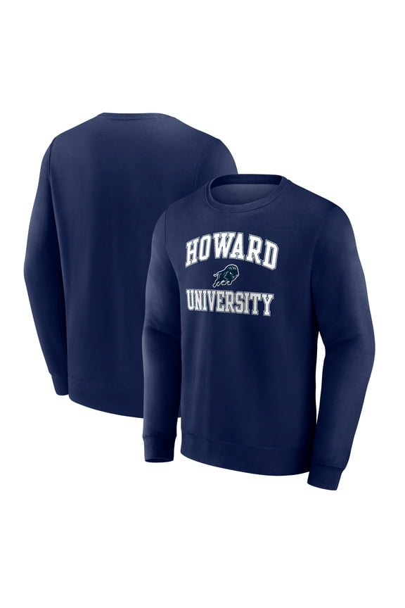 Men's  Navy Howard Bison Campus Fleece Pullover Sweatshirt