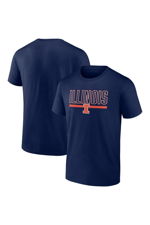 Men's Navy Illinois Fighting Illini Classic Inline Team T-Shirt