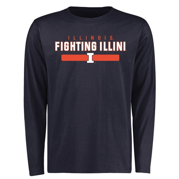 Men's Navy Illinois Fighting Illini Team Strong Long Sleeve T-Shirt