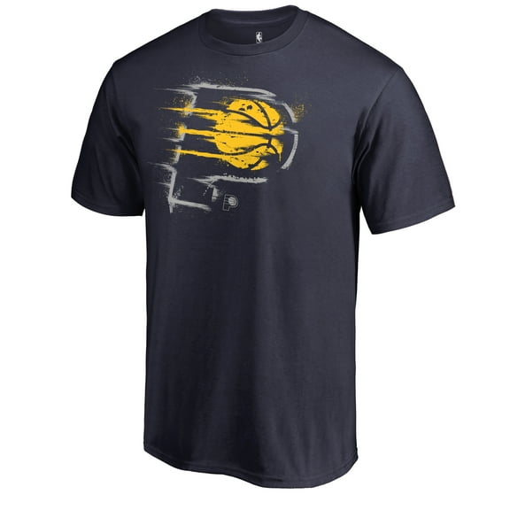 Men's Navy Indiana Pacers Splatter Logo T-Shirt