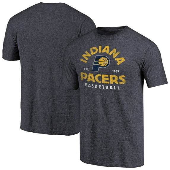 Men's Navy Indiana Pacers Vintage Arch Tri-Blend T-Shirt