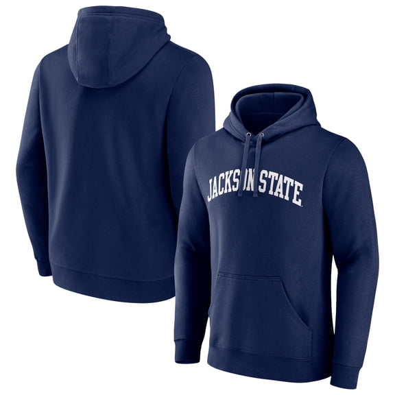 Men's Navy Jackson State Tigers Basic Arch Pullover Hoodie