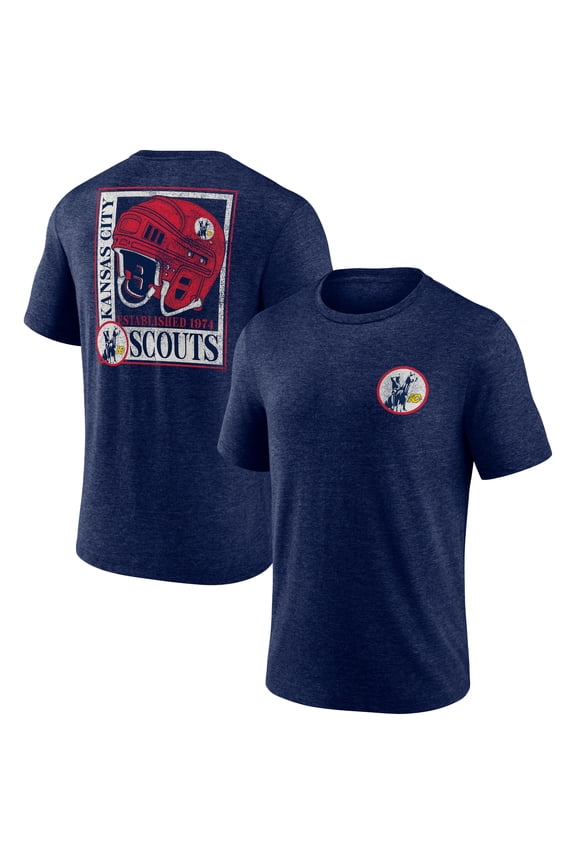 Men's Navy Kansas City Scouts Earnest Will Tri-Blend T-Shirt