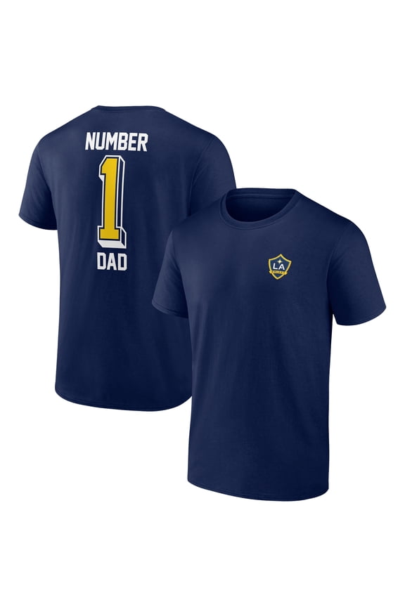 Men's Navy LA Galaxy Number One Dad T-Shirt
